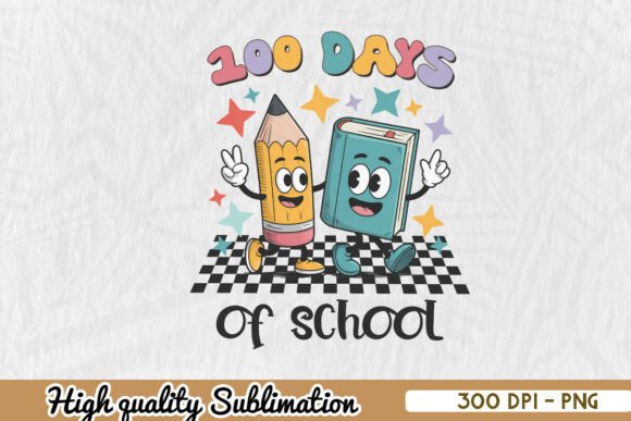 100 Days of School Celebration Cute PNG