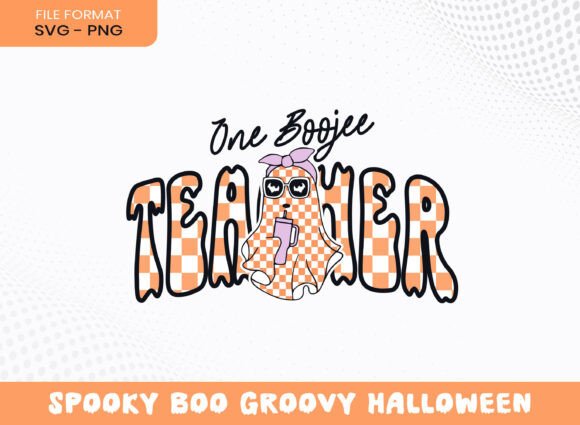 Boojee Teacher Halloween Groovy Boo Bow: Graphics and Crafts for Spooky Vibes