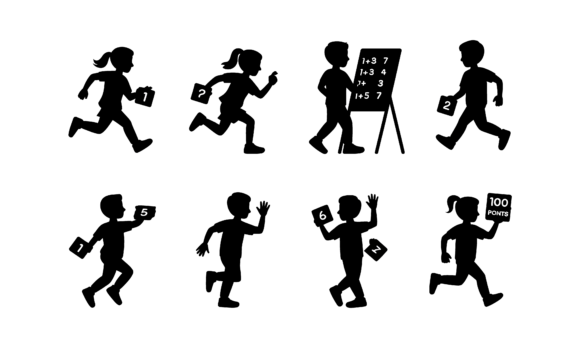 Children Silhouette Educational School