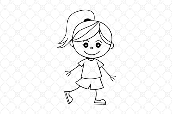 Children SVG, Kids SVG, Hand Drawn, 011