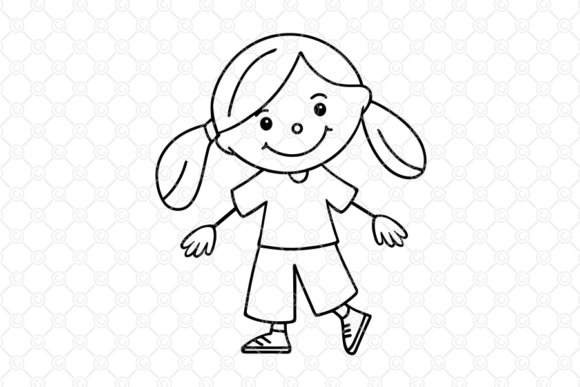 Children SVG, Kids SVG, Hand Drawn, 016