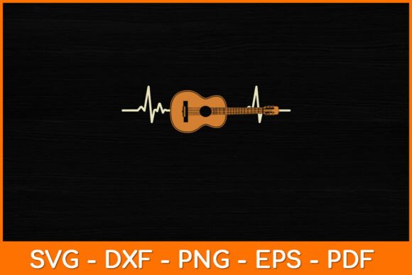 Funny Heartbeat Guitar Lover Svg Design