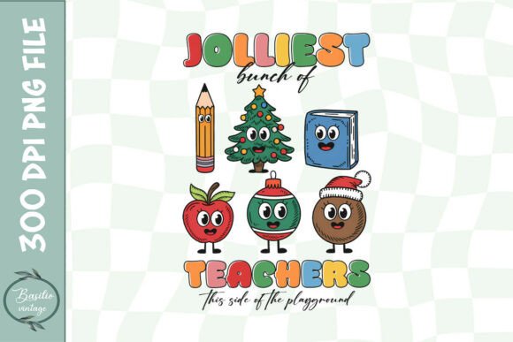 Jolliest Teacher Christmas PNG Graphics