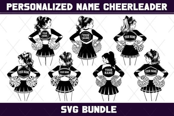 Personalized Name Cheerleader Svg Bundle