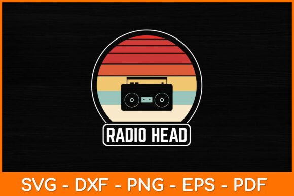 Radio Head Retro Vintage Svg Design Graphics Crafts