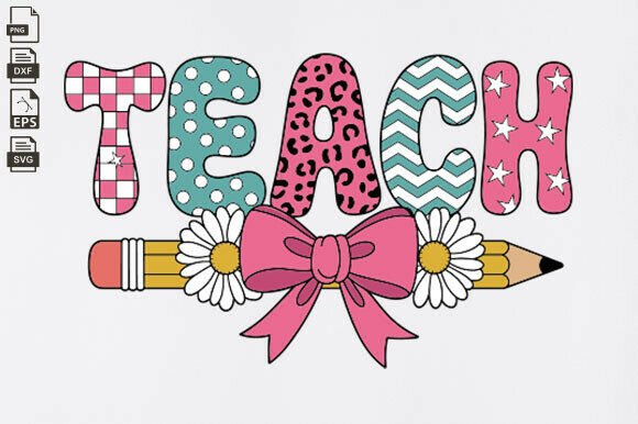 Retro Checkered Teacher, Floral Teacher