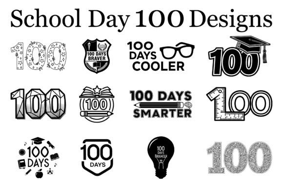 School Day 100 Designs6: Graphics & Crafts for Creative Projects