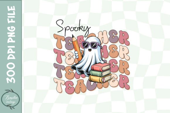 Spooky Teacher Halloween Graphic PNG