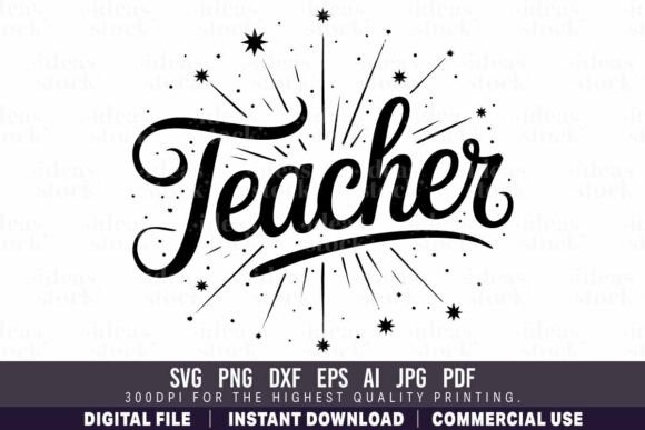 Teacher Silhouette Graphics and Crafts