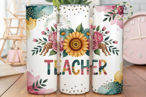Teacher Sunflower Tumbler Wrap