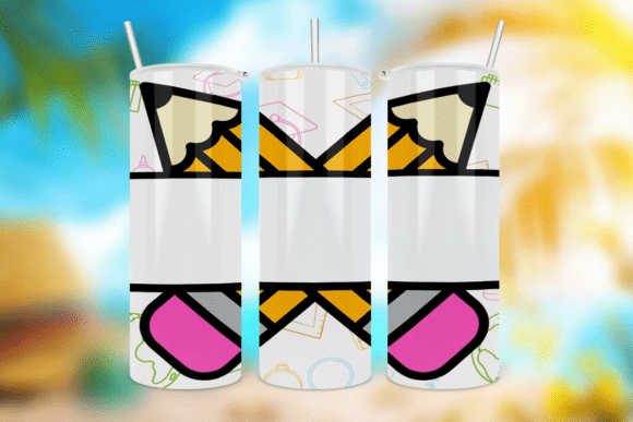 Teacher Tumbler Wrap PNG, 20 Oz Skinny