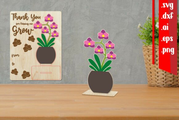 Thank You Teacher Wooden Card, Teacher Graphics