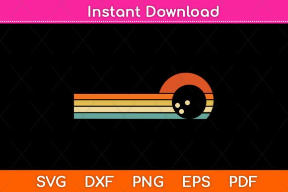 Vintage Retro Bowling Svg Png File