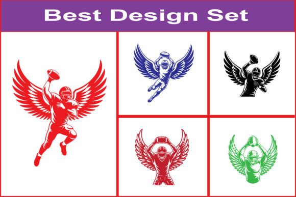 Winged Football Player SVG for Graphics and Crafts